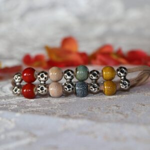 Double string caremic bracelet