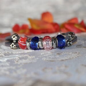Double string glass bead brcelet