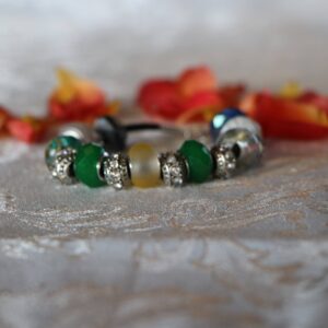 Glass bead bracelet