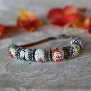Chinese glass bead bracelet