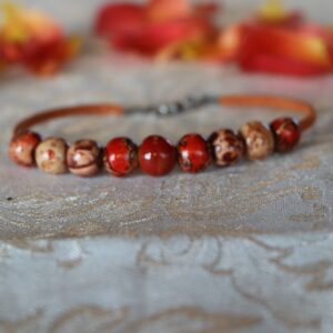 Wooden bead bracelet