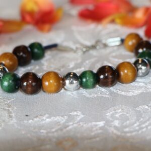 Colourful wood beads bracelet